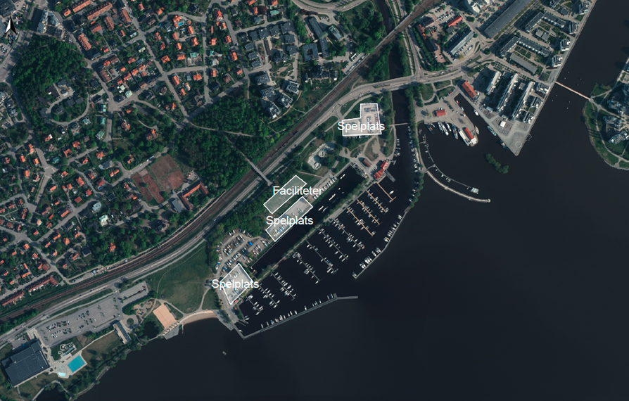 kartbild över Lögarängens båthamn