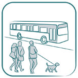 Symbolbild för strategin Kollektivtrafiken som ryggrad 