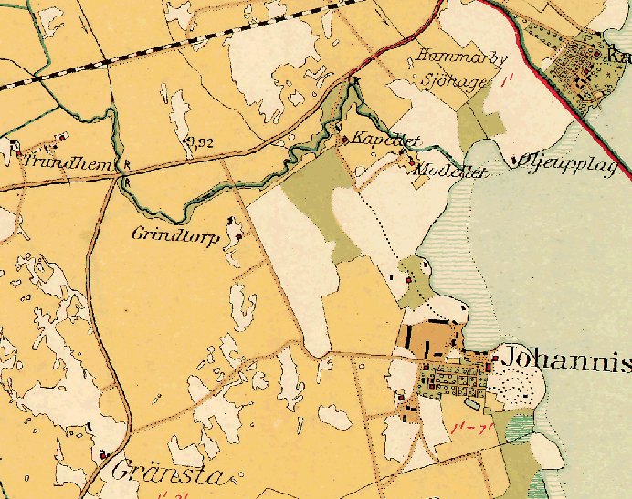 Äldre karta Grindtorp.