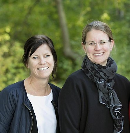 Tre kvinnor som arbetar som Västerås stads seniorguider