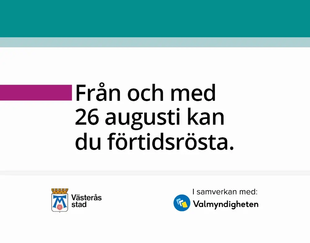 26 augusti 2026 startar förtidsröstningen i Sverige.
